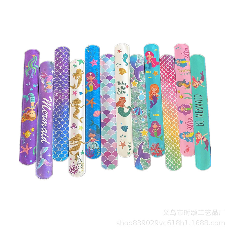 Party Games Graduation - 12Pcs Mermaid Girl Slap Bracelets Gifts