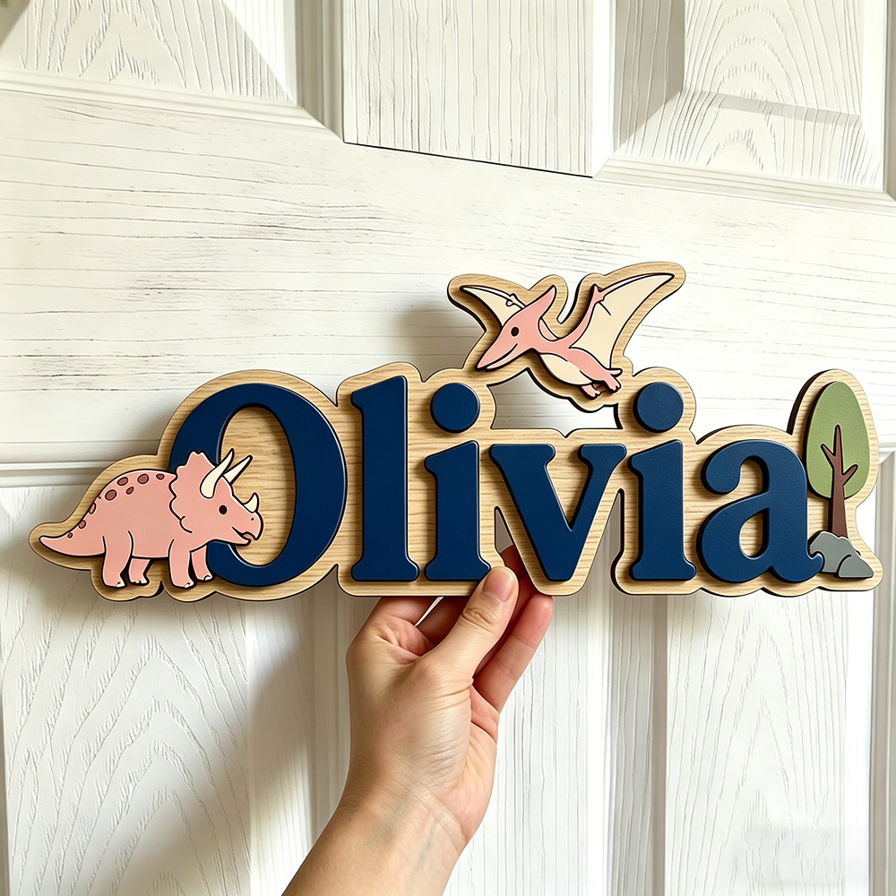 Party Games Graduation - Personalized Dinosaur Name Sign for The
