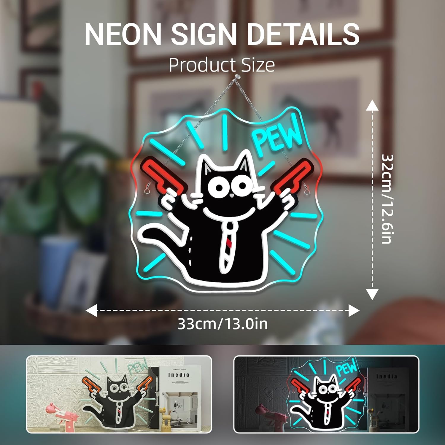 Cat Neon Sign USB Dimmable LED – Party Games Shop recenzja i cena