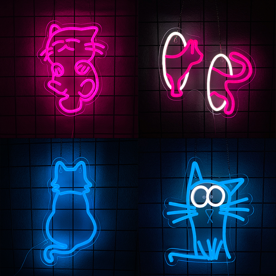 Cat Series Neon Sign For Wall  – Party Games Shop recenzja i cena