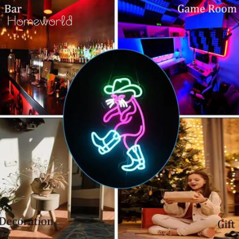 Cowboy Cat Neon Light Sign Dim – Party Games Shop recenzja i cena