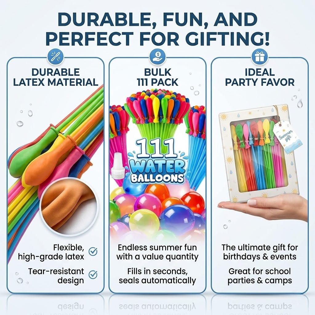 111Pcs Quick Fill Water Balloo – Quick Games Party recenzja i cena