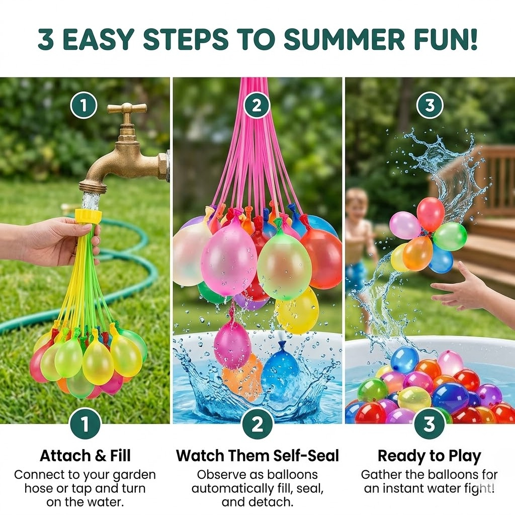 111Pcs Quick Fill Water Balloo – Quick Games Party recenzja i cena