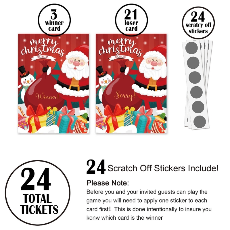 24pcs/set Christmas Festive Sc – Party Games At Christmas recenzja i cena