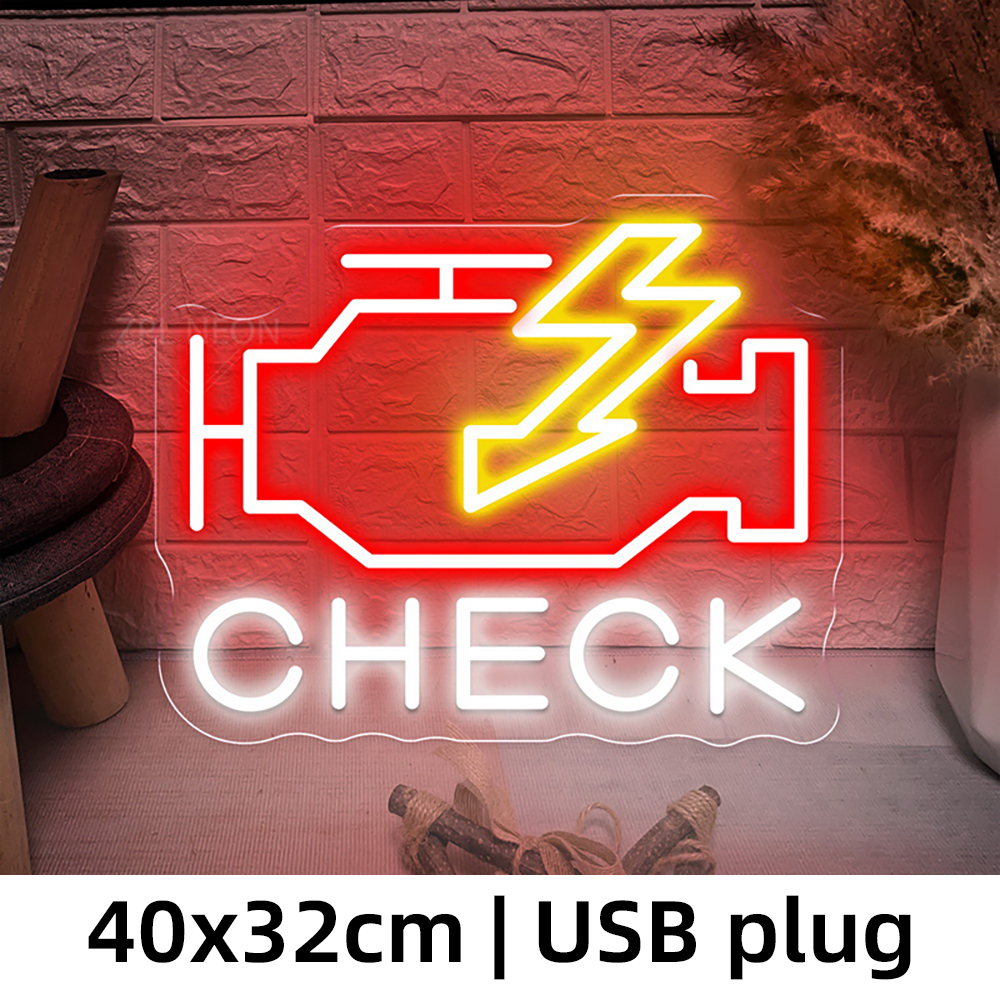 Check Engine Neon Sign Led Lig – Party Games Shop recenzja i cena