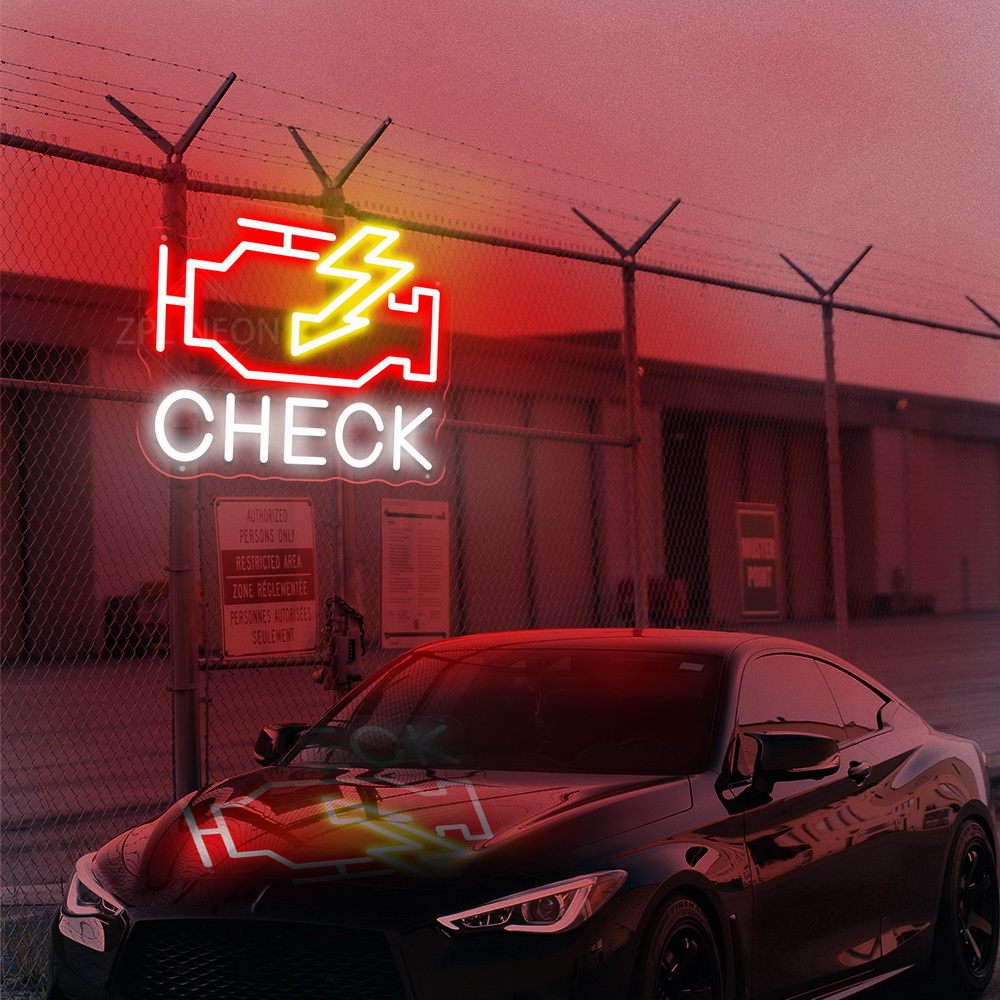 Check Engine Neon Sign Led Lig – Party Games Shop recenzja i cena