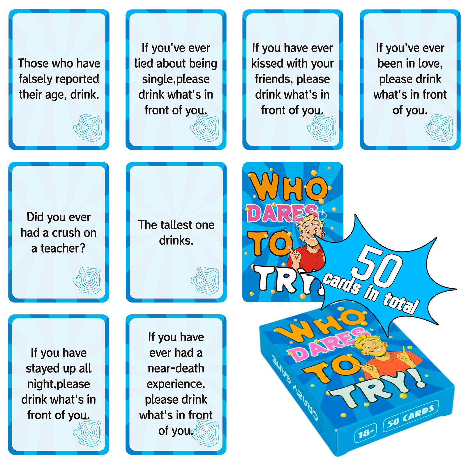 50PCS English Drinking Game Ca – Party Games Cards recenzja i cena