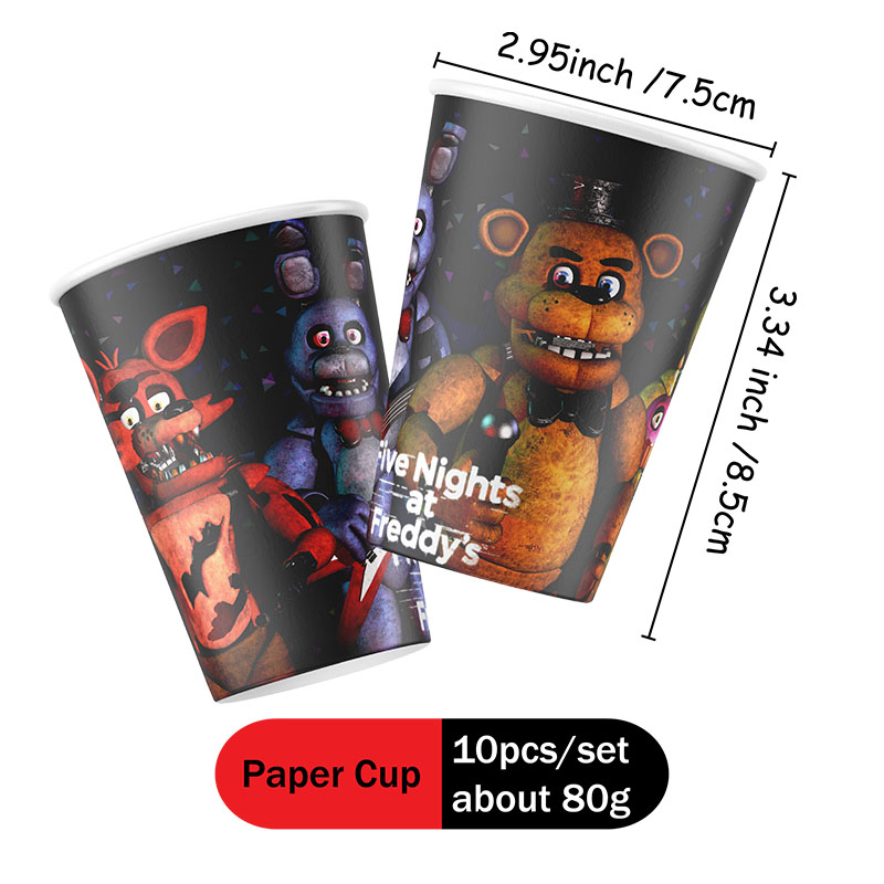 FNAF Themed Paper Plate Cups C – Party Games At Christmas recenzja i cena