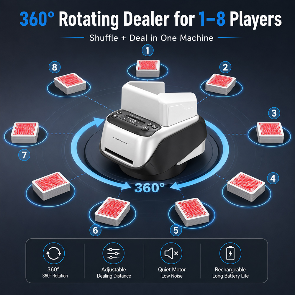 SIHAO 360° Rotating Poker Card – Party Games Cards recenzja i cena