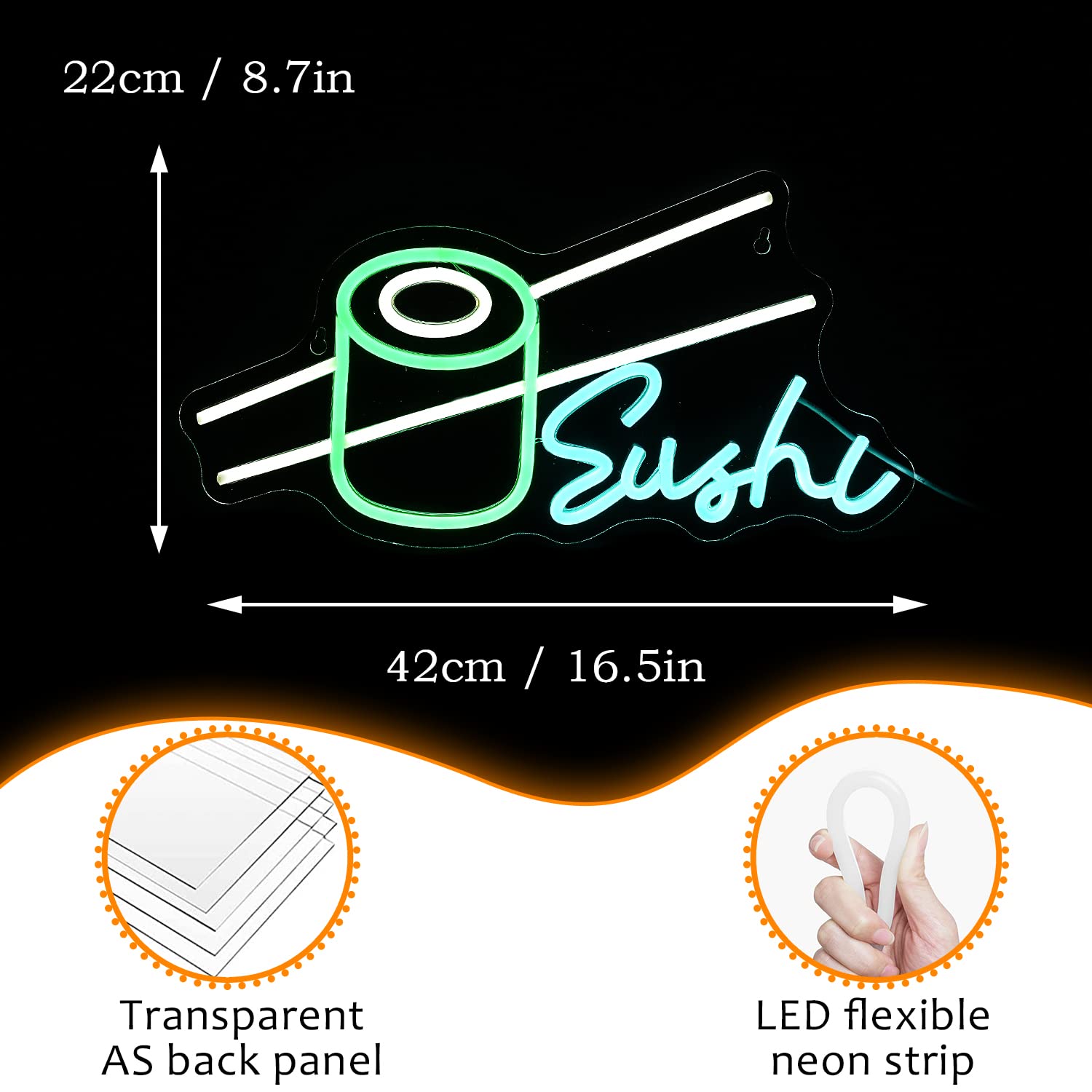 Sushi Neon Sign Bar Wine Glass – Party Games Shop recenzja i cena